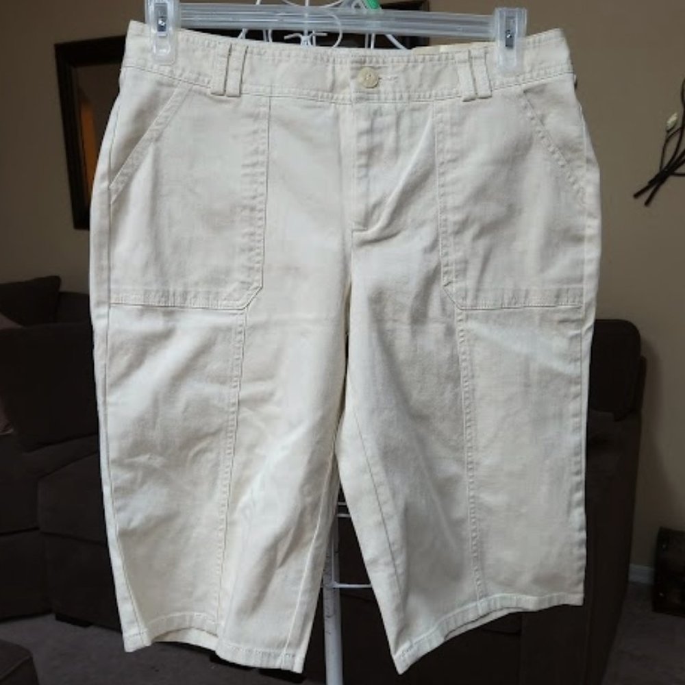 NWT Dockers Sz 10 ladies knee length stretch capri